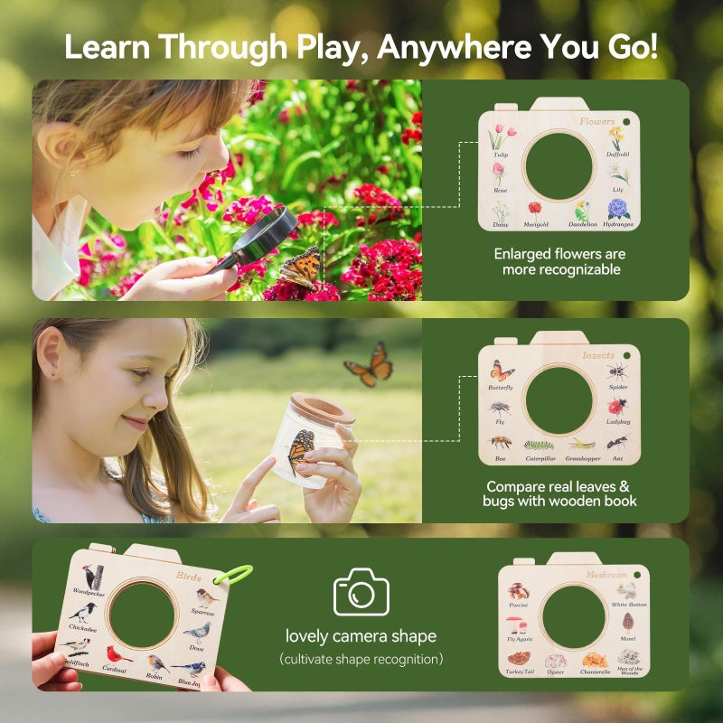 ibwaae Bug Catcher Kit for Kids Explorer Kit  10PCS Outdoor Bug Catching Kit with Magnifying Glass & Net  Adventure Set for Backyard & Camping  Fun Gift for Girls Boys - Image 3